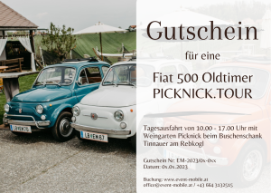 Fiat 500 Oldtimer PICKNICK.TOUR